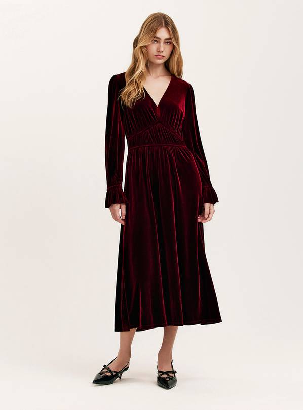 FINERY Laila Dress Burgundy 20